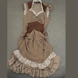 SCARLET DARKNESS Womens Victorian Ruffled Halloween Dress